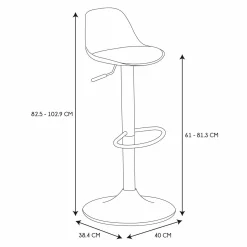 La Chaise Longue Mobilier-TABOURET DE BAR ISAK NOIR - Lot de 2