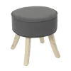 La Chaise Longue Mobilier-TABOURET ROMEO GRIS