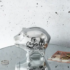 La Chaise Longue Déco-TIRELIRE COCHON JOUR J ARGENT