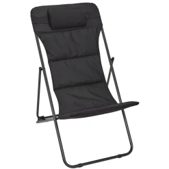 La Chaise Longue Mobilier-TRANSAT PLIANT CORFOU NOIR