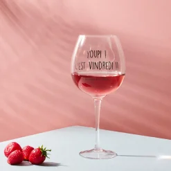 La Chaise Longue Vin & Champagne-VERRE A VIN 75 CL YOUPI C EST VINDREDI