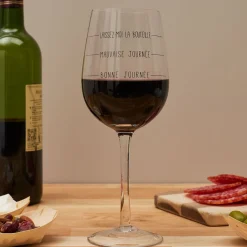 La Chaise Longue Vin & Champagne-VERRE A VIN HUMEUR DU JOUR