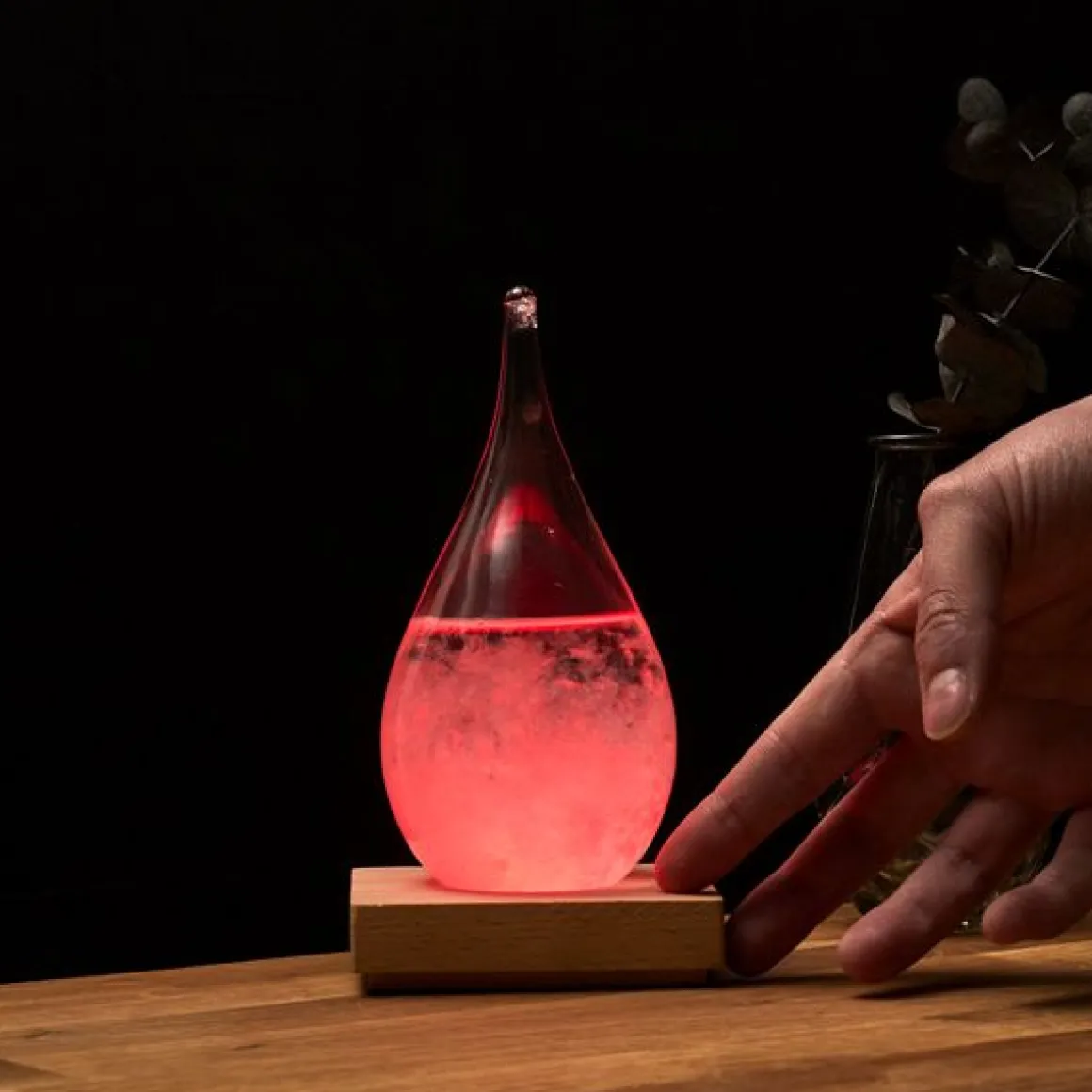 La Chaise Longue Déco-VERRE TEMPETE GOUTTE LED