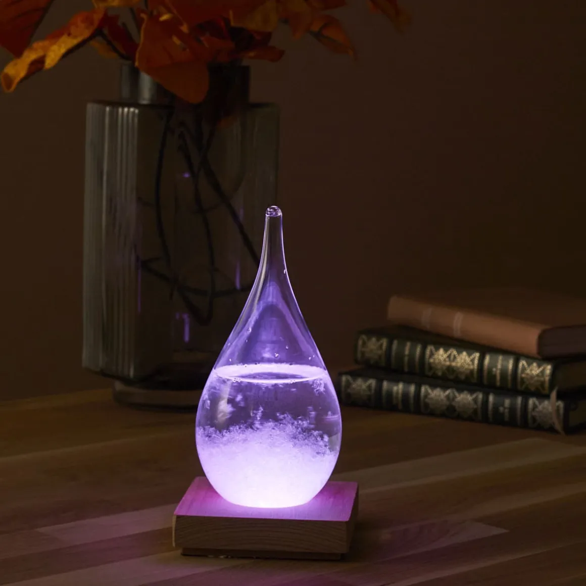 La Chaise Longue Déco-VERRE TEMPETE GOUTTE LED