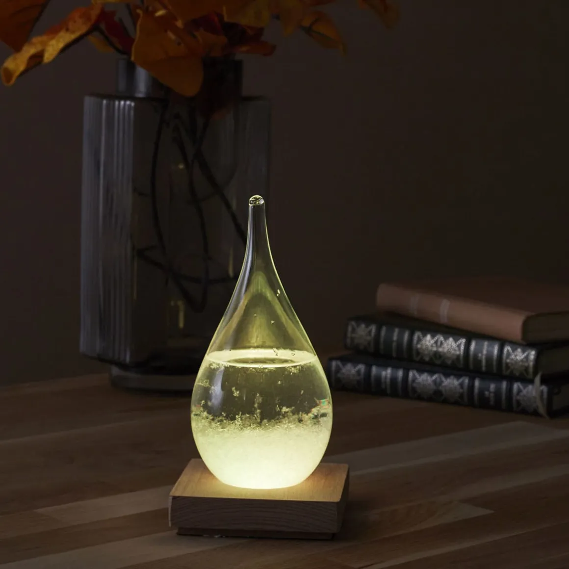 La Chaise Longue Déco-VERRE TEMPETE GOUTTE LED