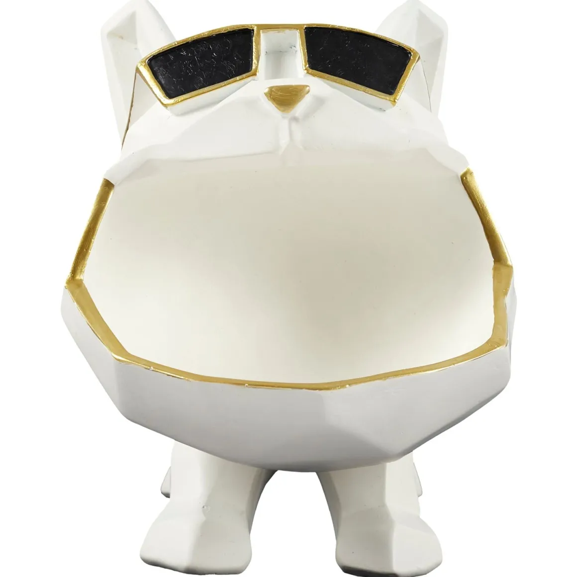 La Chaise Longue Déco-VIDE POCHES BOULEDOGUE ORIGAMI BLANC